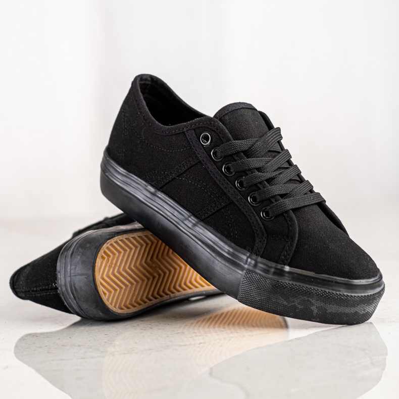 Bella Star Baskets noires sur la plateforme 1