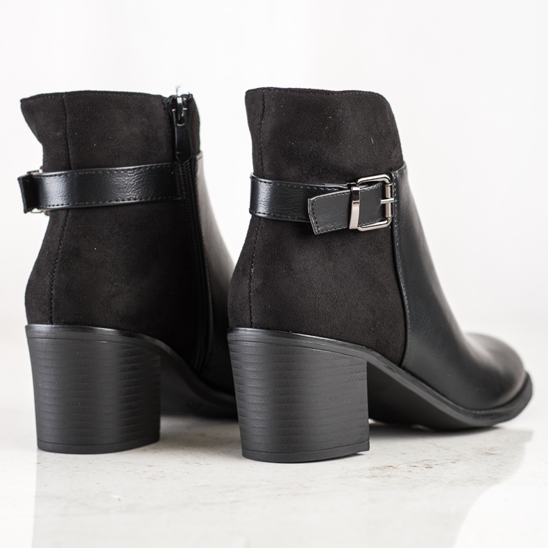 SHELOVET Bottines noires sur un poteau le noir 1 SHELOVET Bottines noires sur un poteau le noir 1