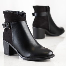 SHELOVET Bottines noires sur un poteau le noir 2 SHELOVET Bottines noires sur un poteau le noir 2