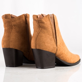 Bestelle Bottines En Daim En Spitz brun 3