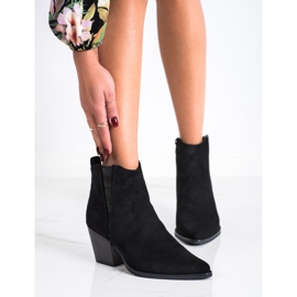 Bestelle Bottines En Daim En Spitz le noir 4