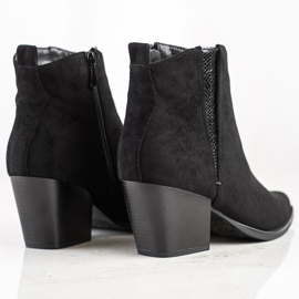 Bestelle Bottines En Daim En Spitz noir 1