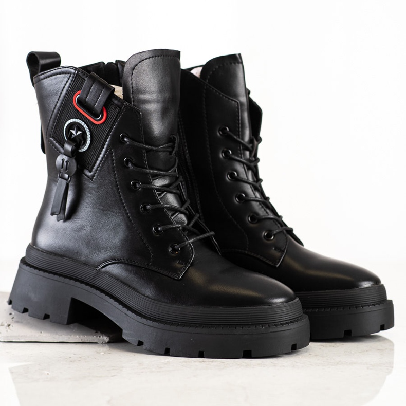 Seastar Travailleurs noirs avec cuir écologique 1