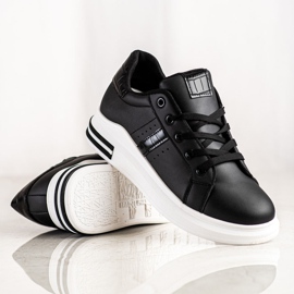 SHELOVET Baskets noires décontractées le noir 1