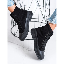 Seastar Baskets montantes en daim le noir 2