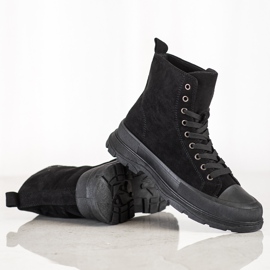 Seastar Baskets montantes en daim le noir 4