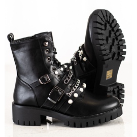 Cm Paris Travailleurs à la mode avec des perles noir 1