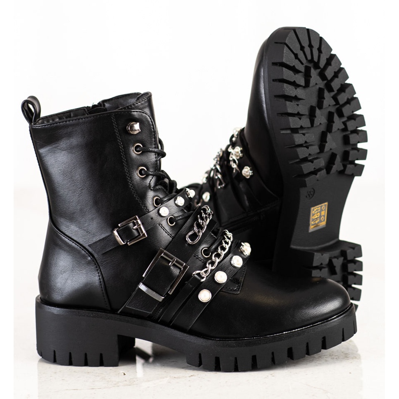 Cm Paris Travailleurs à la mode avec des perles noir 1