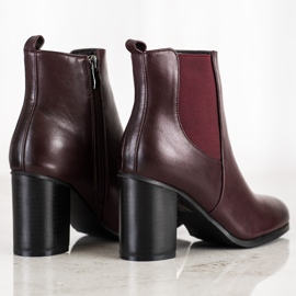 Renda Bottines bordeaux classiques sur poteau 4