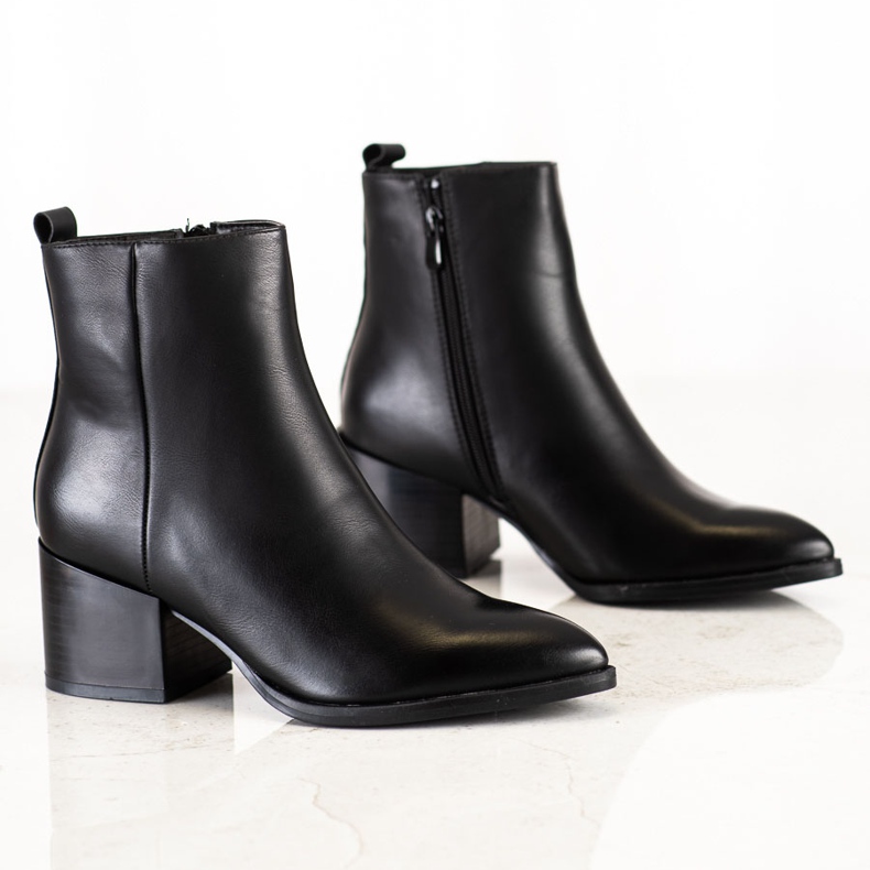 Lovery Bottines Noires En Spitz le noir 2