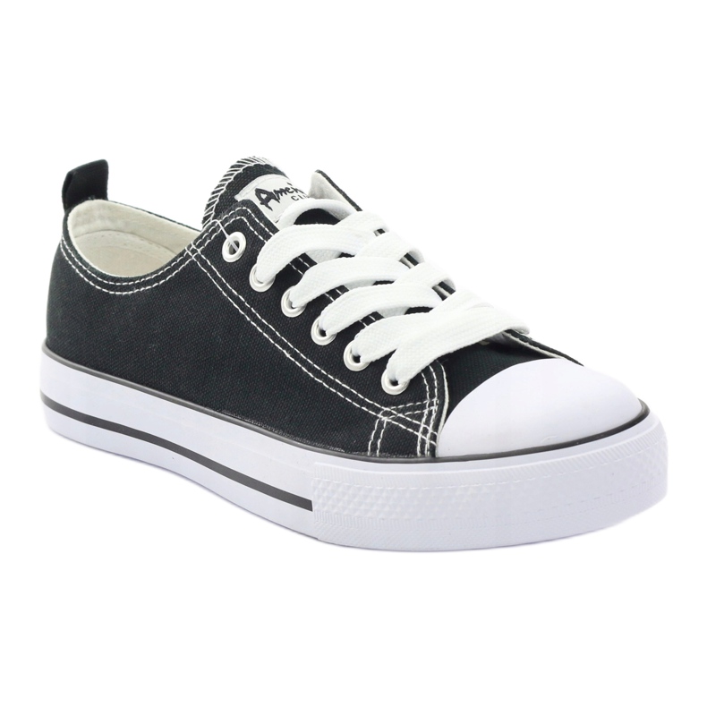 American Club Baskets classiques noires American DSLN-01 chaussures 1