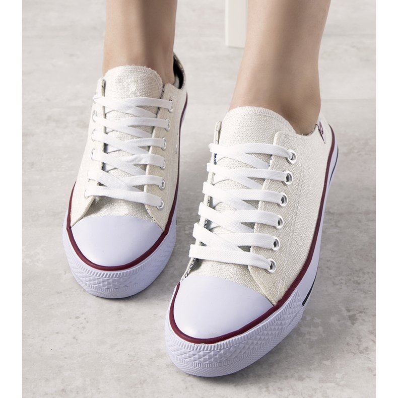 Baskets Guest crème brillantes beige 1