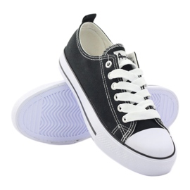 American Club Baskets classiques noires American DSLN-01 chaussures 3