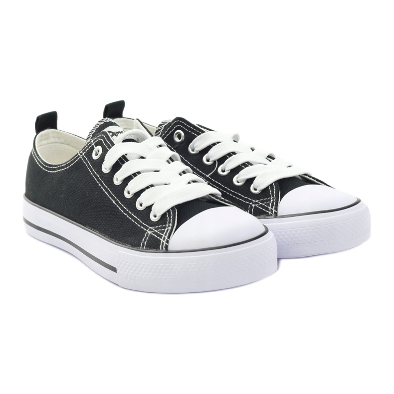 American Club Baskets classiques noires American DSLN-01 chaussures le noir 4 American Club Baskets classiques noires American DSLN-01 chaussures le noir 4