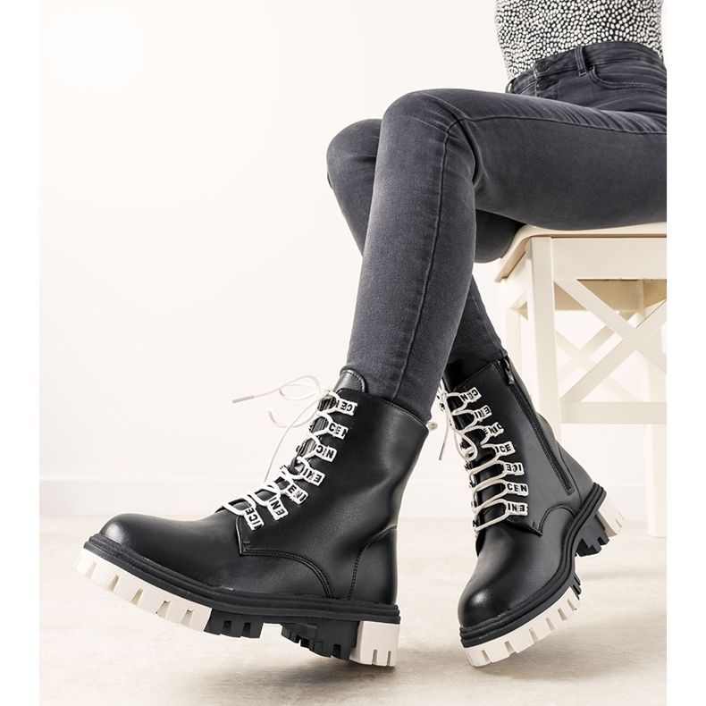 Bottines noires pour femmes Asha 1