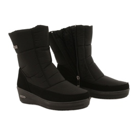 Bottes de neige légères des femmes sur la progression de la fourrure progj-22-126 noir 4