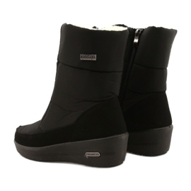 Bottes de neige légères des femmes sur la progression de la fourrure progj-22-126 noir 3