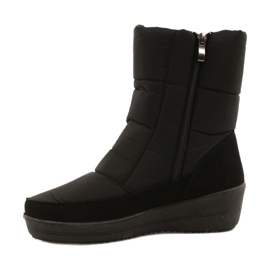 Bottes de neige légères des femmes sur la progression de la fourrure progj-22-126 noir le noir 1