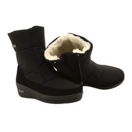 Bottes de neige légères des femmes sur la progression de la fourrure progj-22-126 noir le noir 5