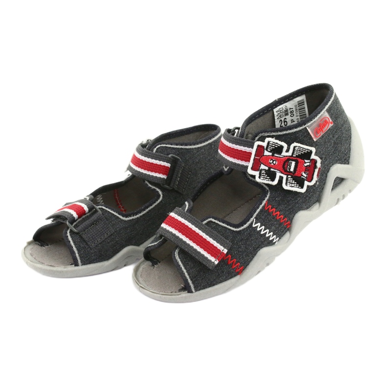 Chaussures enfant Befado 250P087 rouge gris 4 Chaussures enfant Befado 250P087 rouge gris 4