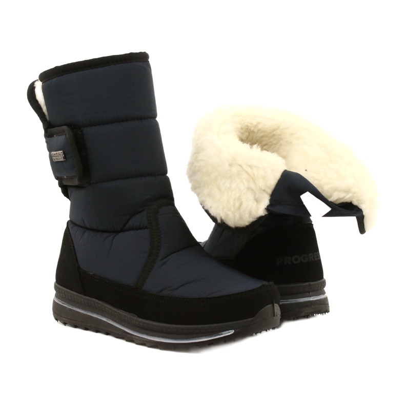 Les bottes sportives féminines progressent progj-21-08 bleu marine le noir 5