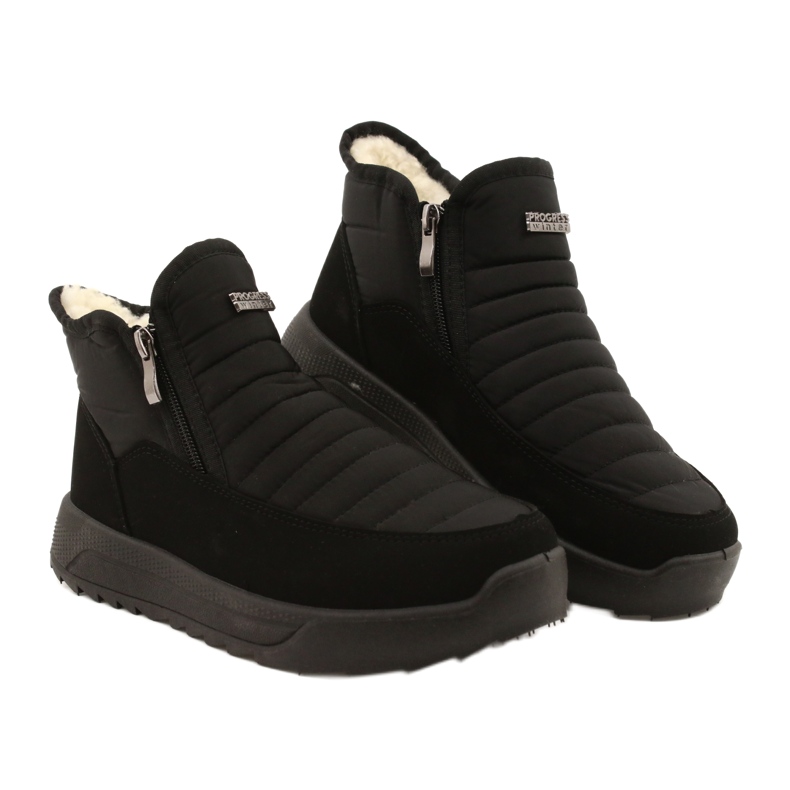 Bottes de femmes sur la progression de la fourrure progj-21-21 noir le noir 5