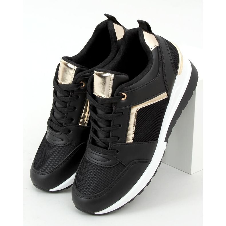 Noir AD-349 Chaussures de sport compensées noires le noir 1