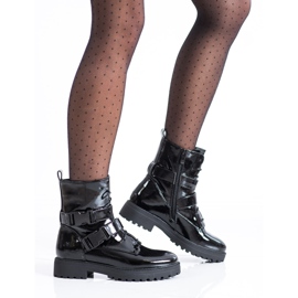 Bestelle Ouvriers Laqués Avec Fermoirs noir 2