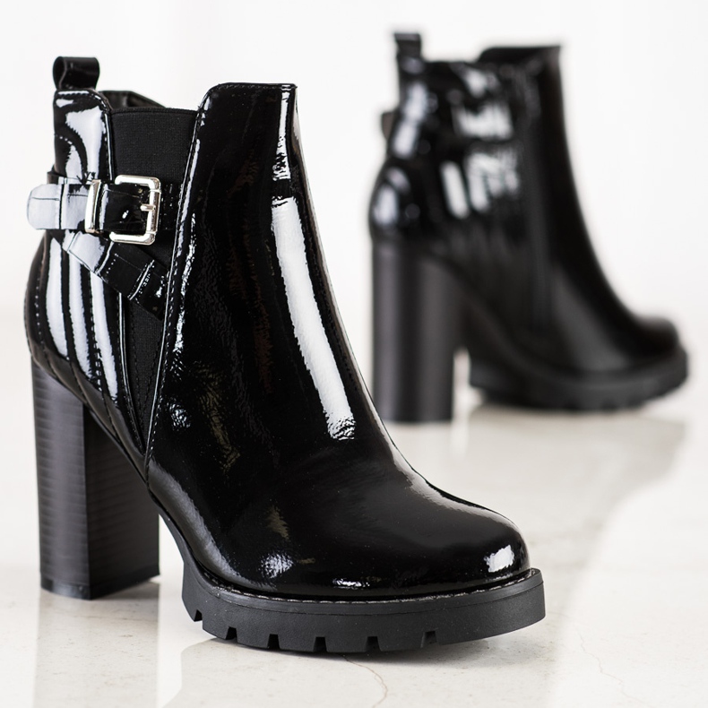 Erynn Bottes à talons hauts le noir 1