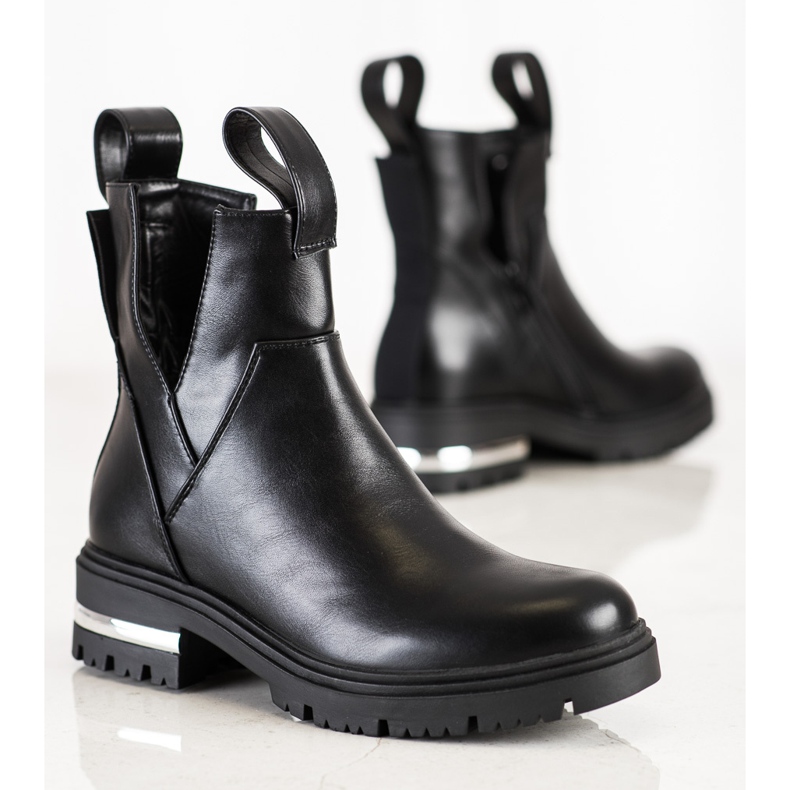 Seastar Bottes chaudes avec une découpe le noir 1