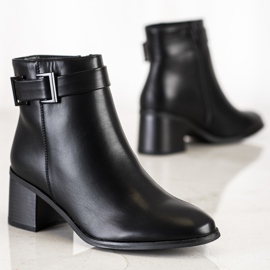 Seastar Bottes élégantes en éco-cuir noir 1