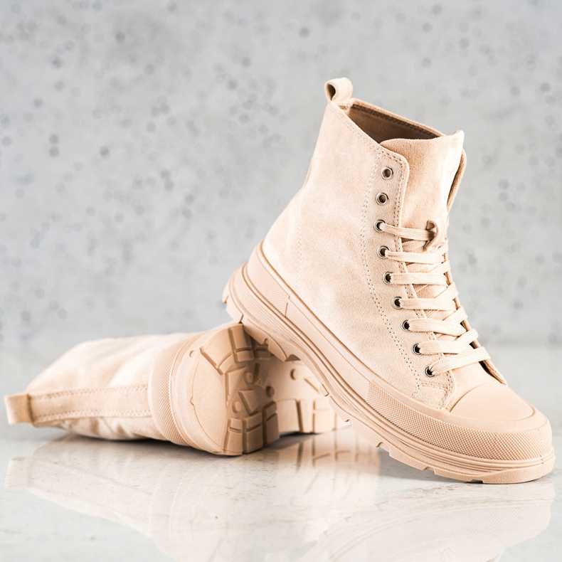 Seastar Baskets montantes en daim beige 1