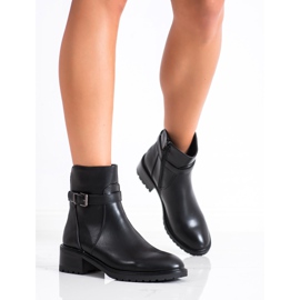 Lovery Bottes décontractées en cuir écologique noir 1
