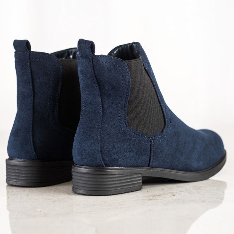 SHELOVET Bottines Chelsea élégantes bleu 1