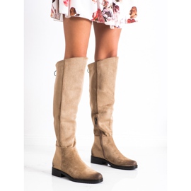 Bottines décontractées en daim VINCEZA beige 1