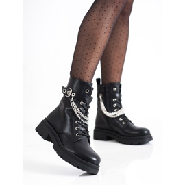 Bestelle Travailleurs à la mode avec chaîne le noir 1 Bestelle Travailleurs à la mode avec chaîne le noir 1