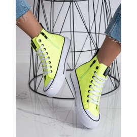 Baskets pour femmes Big Star II274015 jaune 4