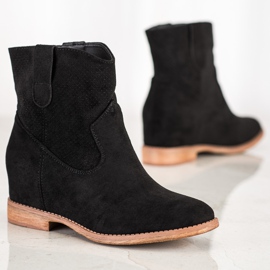 SHELOVET Bottes de cowboy sur un coin noir 1