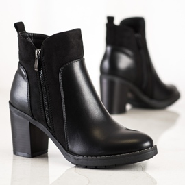 Diamantique Bottes décontractées à talons hauts le noir 1 Diamantique Bottes décontractées à talons hauts le noir 1