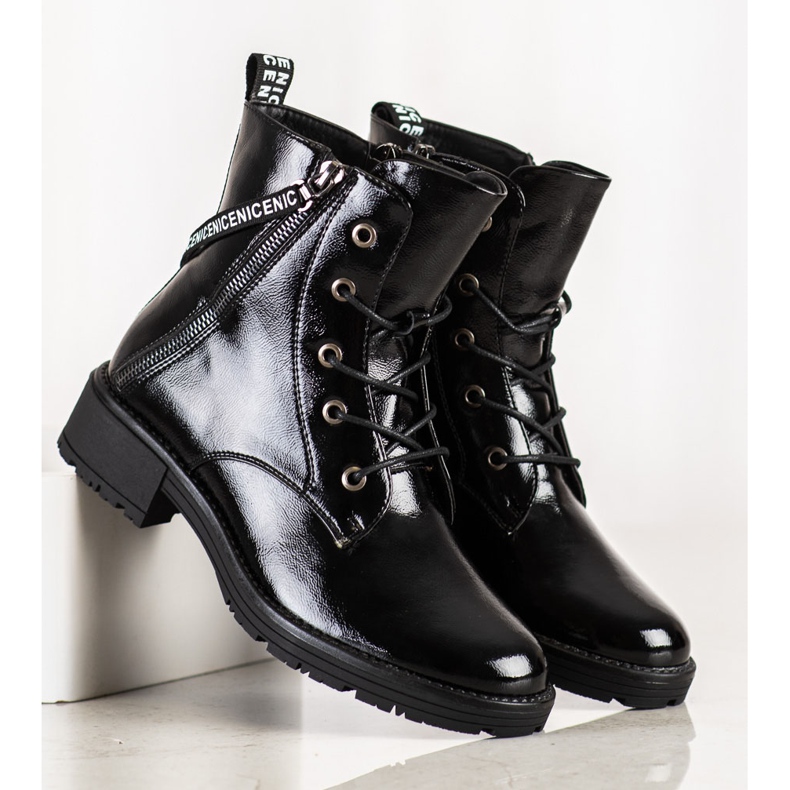 Bottines avec ceinture décorative VINCEZA noir 2