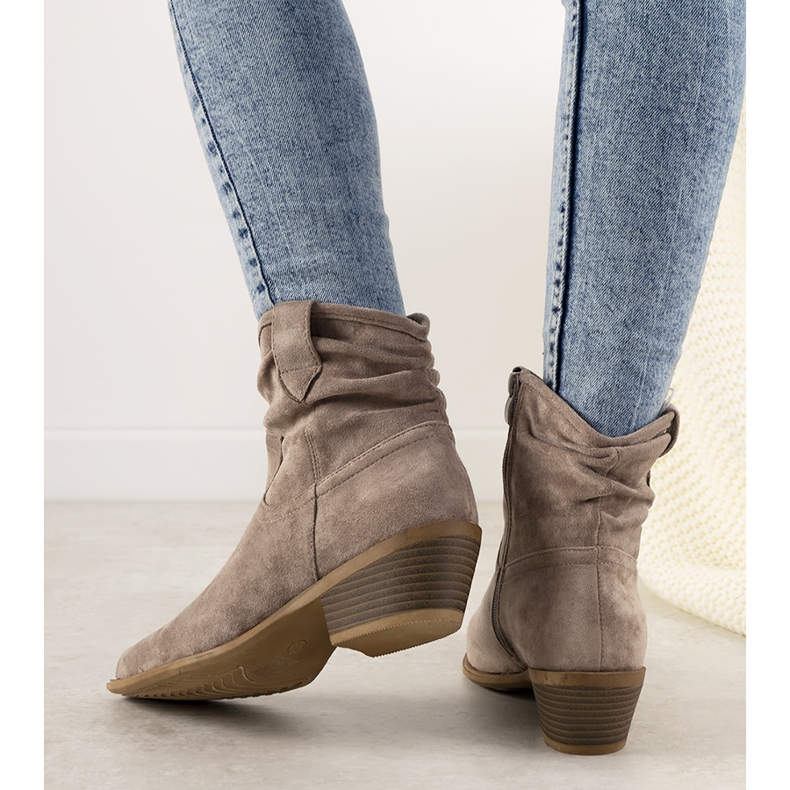 Bottes santiags femme Taup marron brun 1 Bottes santiags femme Taup marron brun 1