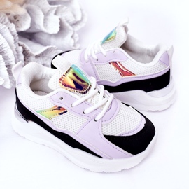 Chaussures de sport pour enfants Sneakers Noir-Violet Game Time blanche le noir 4