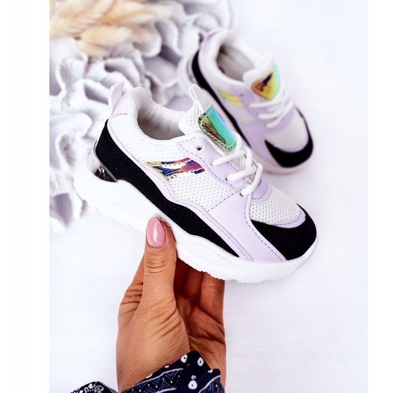 Chaussures de sport pour enfants Sneakers Noir-Violet Game Time blanc 2