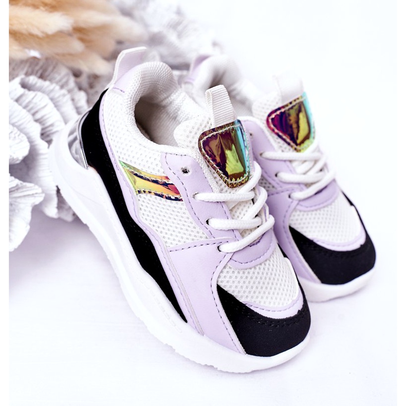 Chaussures de sport pour enfants Sneakers Noir-Violet Game Time blanche le noir 1