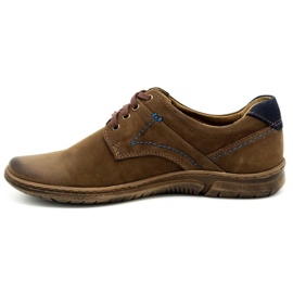 KOMODO Chaussures décontractées en cuir pour hommes 858K marron brun 1 KOMODO Chaussures décontractées en cuir pour hommes 858K marron brun 1