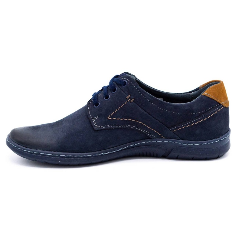 KOMODO Chaussures casual en cuir pour hommes 858K bleu marine 1 KOMODO Chaussures casual en cuir pour hommes 858K bleu marine 1