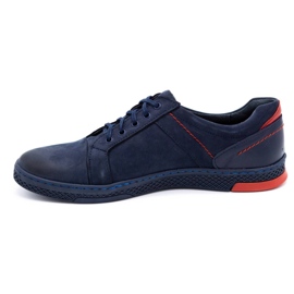 KOMODO Chaussures casual en cuir pour hommes 883LK bleu marine 1