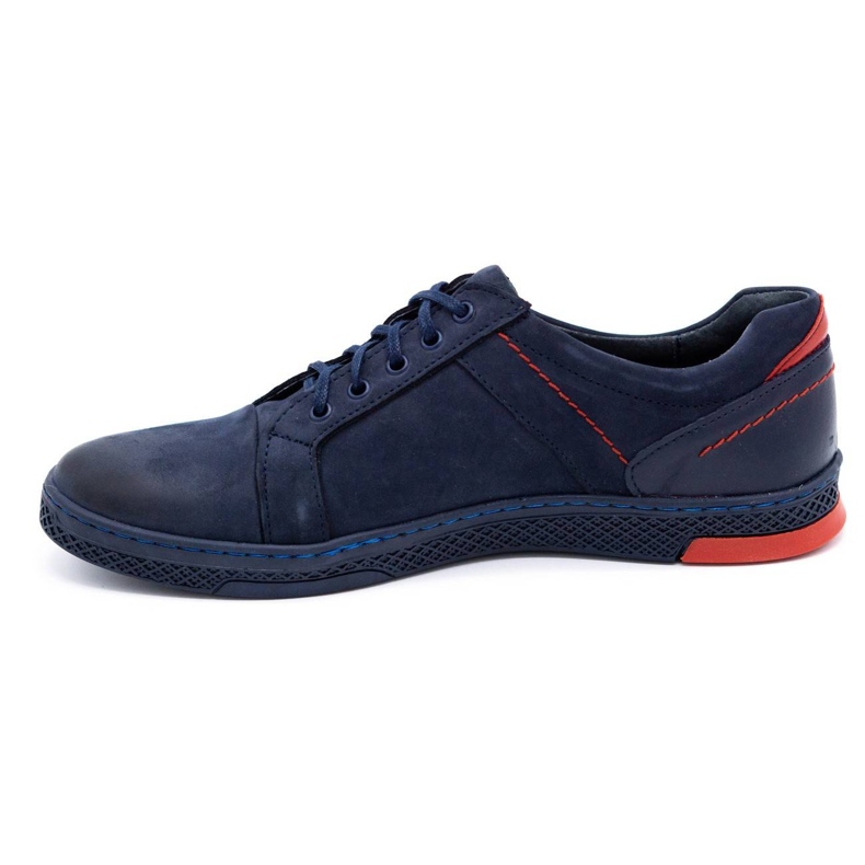 KOMODO Chaussures casual en cuir pour hommes 883LK bleu marine 1