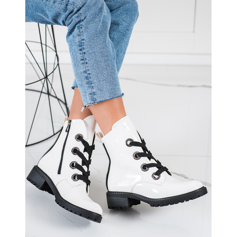 Bottines à lacets VINCEZA blanc 1