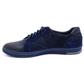KOMODO Chaussures casual en cuir pour hommes 884K bleu marine 1 KOMODO Chaussures casual en cuir pour hommes 884K bleu marine 1